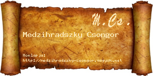 Medzihradszky Csongor névjegykártya