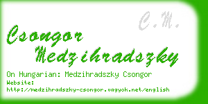 csongor medzihradszky business card